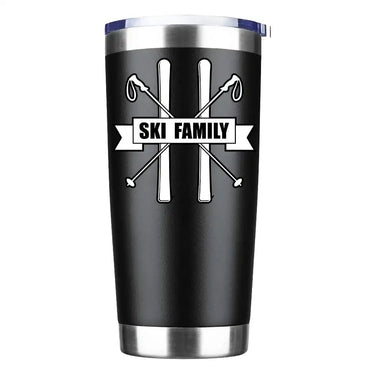 Ski Family 20oz Insulated Vacuum Sealed Tumbler
